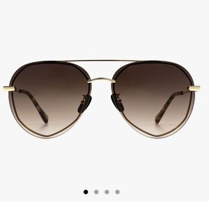 DIFF EYEWEAR Lenox Gold & Sea Tortoise Sunglasses